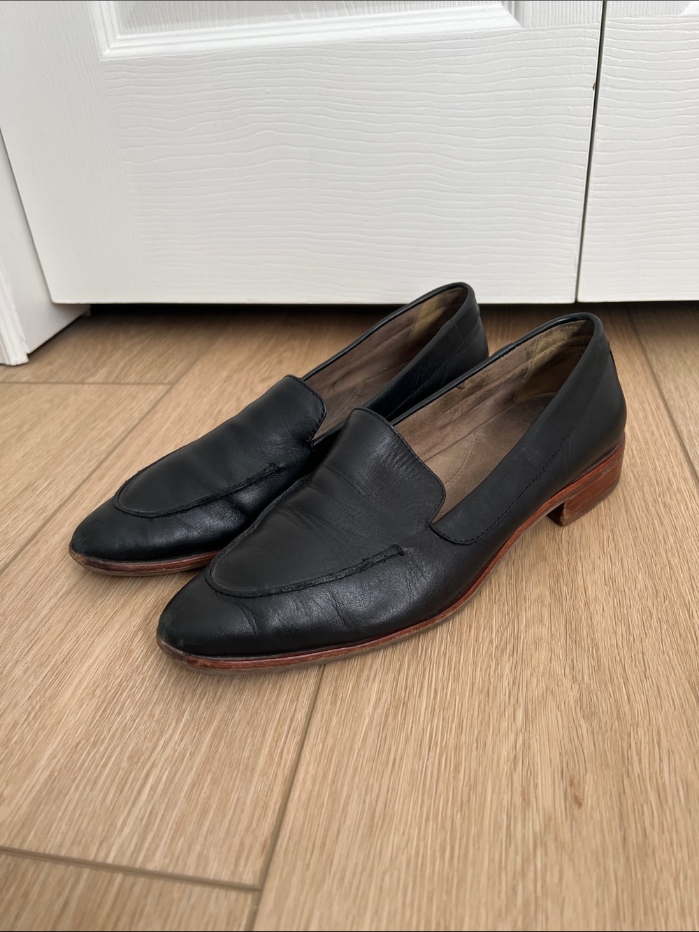 Black Leather women’s Slip-On Loafers